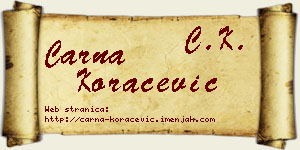 Čarna Koraćević vizit kartica